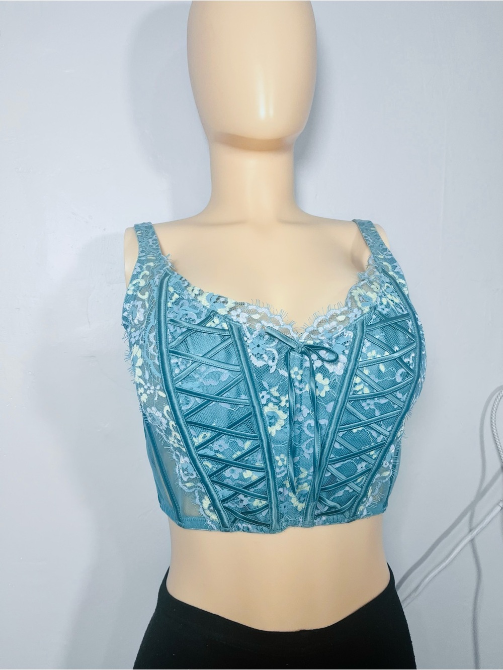 Victoria's Secret Teal Lace Longline Bralette